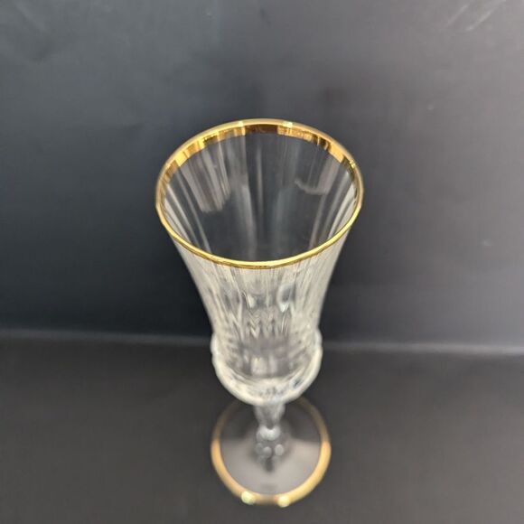 Royal Crystal Rock Aurea Gold rim champagne flute replacement - Picture 5 of 8